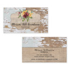 Rustic Wood Burlap Shabby Distressed Business Card