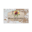 Rustic Wood Burlap Shabby Distressed Business Card