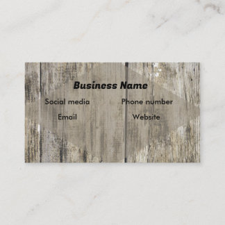 rustic wood business card