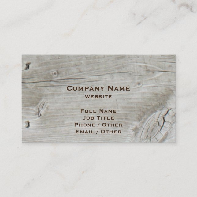 Rustic Wood Business Card (Front)