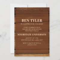Rustic Wood College Trunk Party