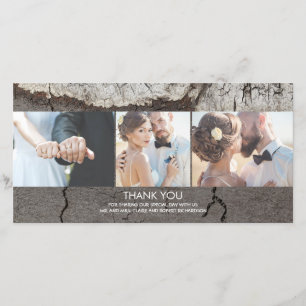 Rustic Wood Country Barn Wedding Thank You Card