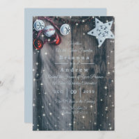 Rustic Wood Country Christmas Star Bells Wedding