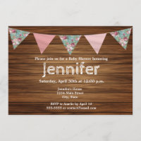 Rustic wood country farmhouse girl baby shower