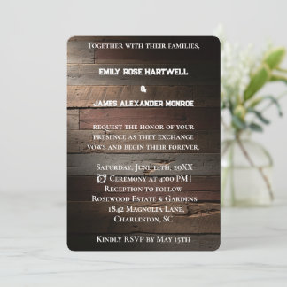 Rustic Wood Country Invitation