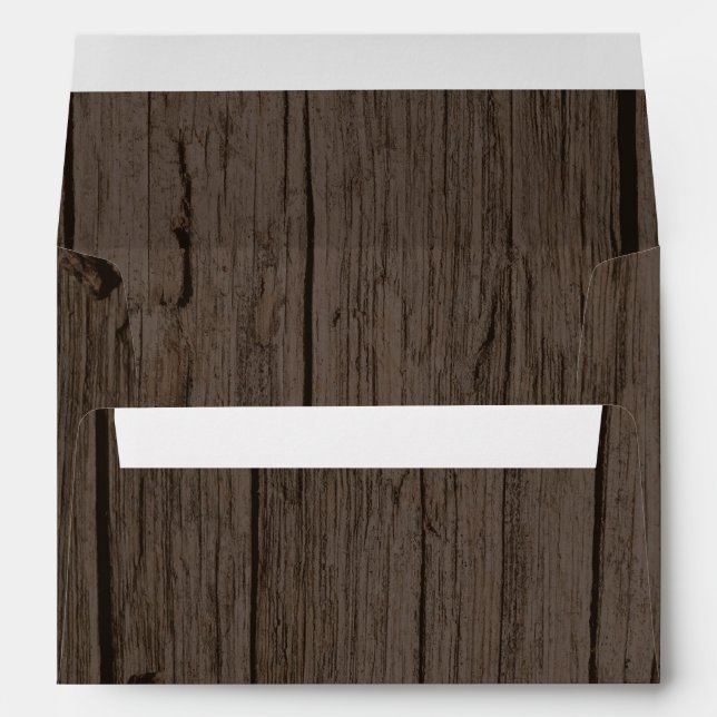 Rustic Wood Country Western Envelope (Back (Bottom))