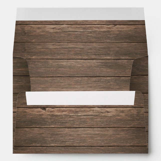 Rustic Wood Country Western Envelope (Back (Bottom))