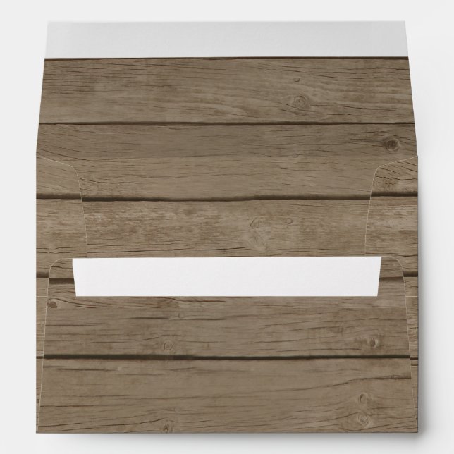 Rustic Wood Country Western Envelope (Back (Bottom))