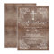 Rustic Wood Cross Confirmation Invitation