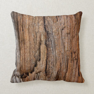 Rustic wood cushion