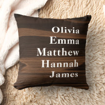 Rustic Wood Custom Kids Names Personalised Family