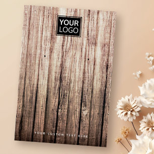 Rustic wood custom logo earring display card