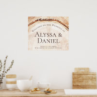 Rustic Wood Cut Welcome to the wedding Custom