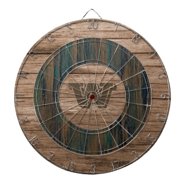 Rustic Wood Dartboard (Front)