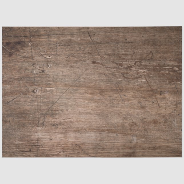 Rustic Wood Decoupage  Tissue Paper (Front)