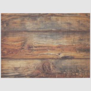 Rustic Wood Decoupage Tissue Paper