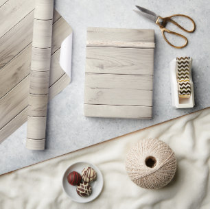 Rustic Wood Decoupage  Wrapping Paper