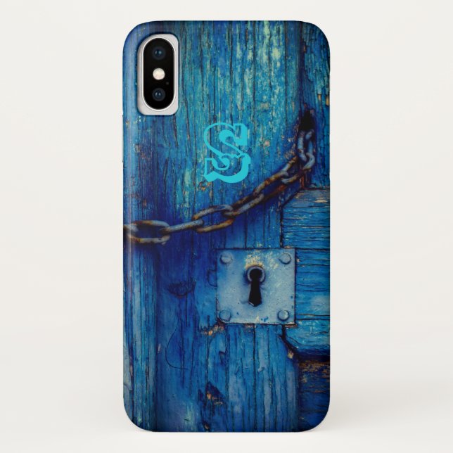 Rustic wood door keyhole and chain iphone x Case-Mate iPhone case (Back)