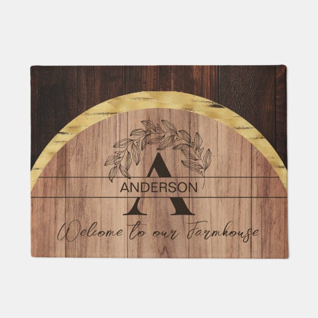 Rustic Wood Doormat (Front)