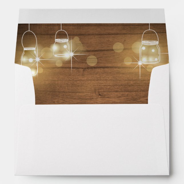 Rustic wood Envelope Boho jars lights elegant (Back (Bottom))