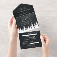 Rustic Wood Fall Autumn Winter Wedding With RSVP