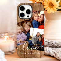 Rustic Wood Family Photo Collage