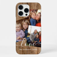 Rustic Wood Family Photo Collage