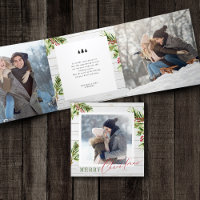 Rustic Wood Farmhouse Watercolor Pine Christmas