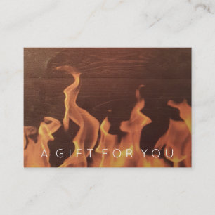 Rustic Wood Fire   Restaurant Gift Certificate