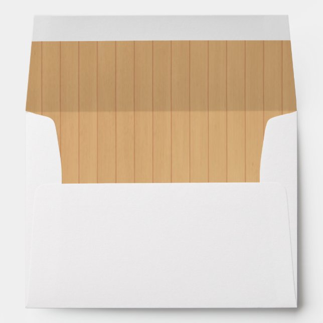 Rustic Wood Floral Butterfly Wedding Envelopes (Back (Bottom))