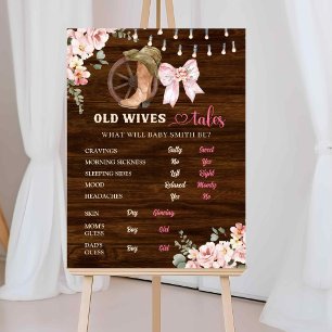 Rustic Wood Floral Old Wives Tales Poster