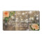 Rustic Wood Floral String Lights Wedding Address