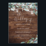 Rustic Wood Garden String lights Wedding Invitation<br><div class="desc">More pretty Rustic Wedding Invitations in the Little Bayleigh store!</div>