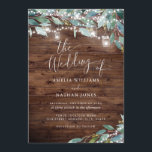 Rustic Wood Garden String lights Wedding Invitation<br><div class="desc">More pretty Rustic Wedding Invitations in the Little Bayleigh store!</div>