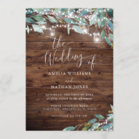 Rustic Wood Garden String lights Wedding