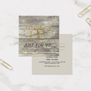 Rustic Wood Gold Gift Card Certificate