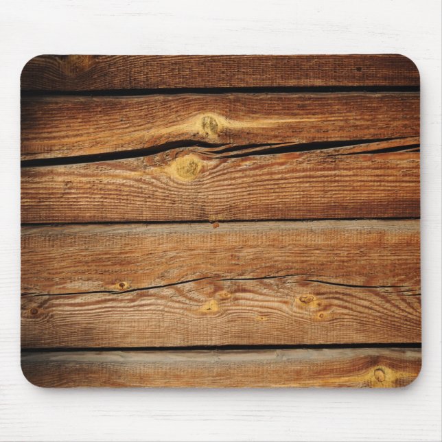 Rustic Wood Grain Boards Design Country Gifts Mouse Pad (Front)
