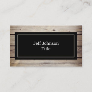 Rustic Wood Grain Business Card