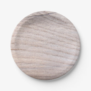 Rustic Wood Grain Design Paper Plate