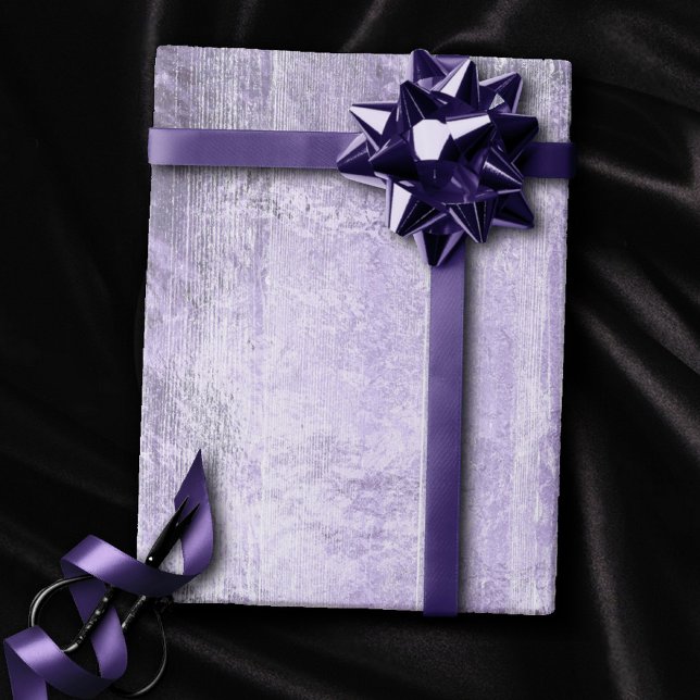 Rustic Wood Grain | Dusty Lavender Purple Plank Wrapping Paper (Creator Uploaded)