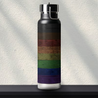 Rustic Wood Grain Philadelphia Pride Rainbow Flag
