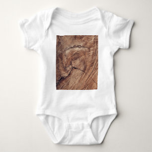 Rustic Wood Grain Texture Design Baby Bodysuit