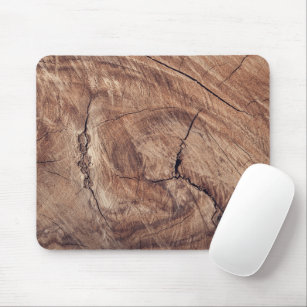 Rustic Wood Grain Texture Design Mouse Pad