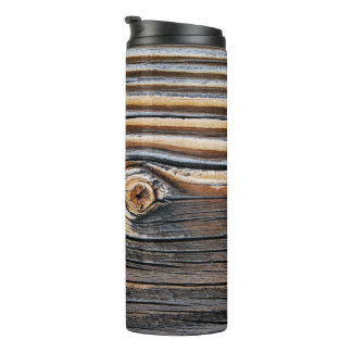Rustic Wood Grain Thermal Tumbler