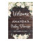 Rustic wood greenery baby shower welcome sign