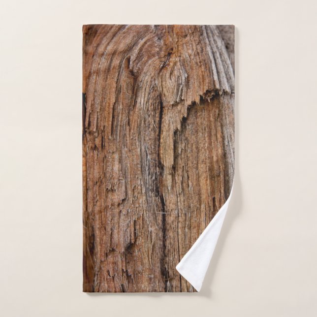Rustic wood hand towel (Hand Towel)