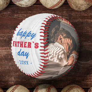 Rustic Wood Happy Father`s Day 2 Photo Baseball