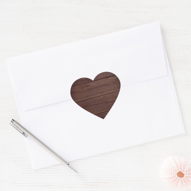 Rustic Wood Heart Envelope Seal (Envelope)