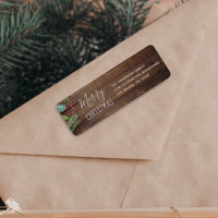 Rustic Wood Holly & Pine Christmas Holiday Party
