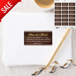 Rustic Wood Lace To Match Our Hearts Collection Label